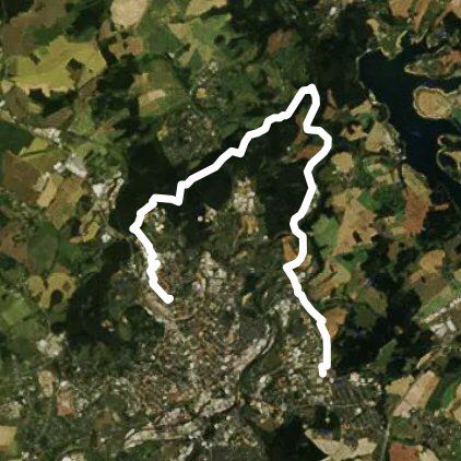 Friesenbachtal walking route map in Plauen