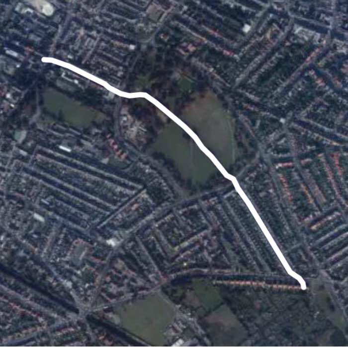 Royal Theatre walking route map in Margate