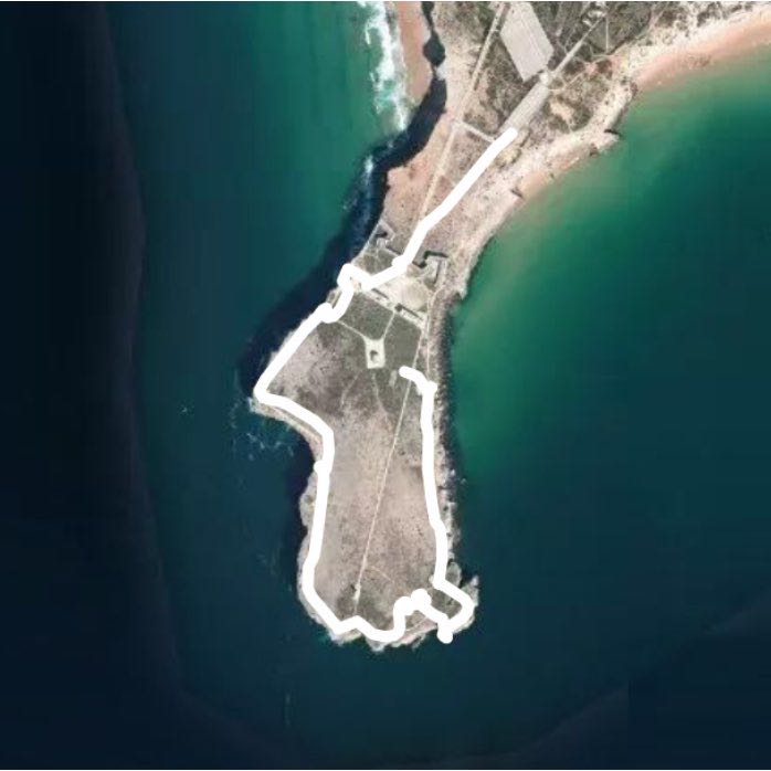 Sagres fortress walking route map in Sagres