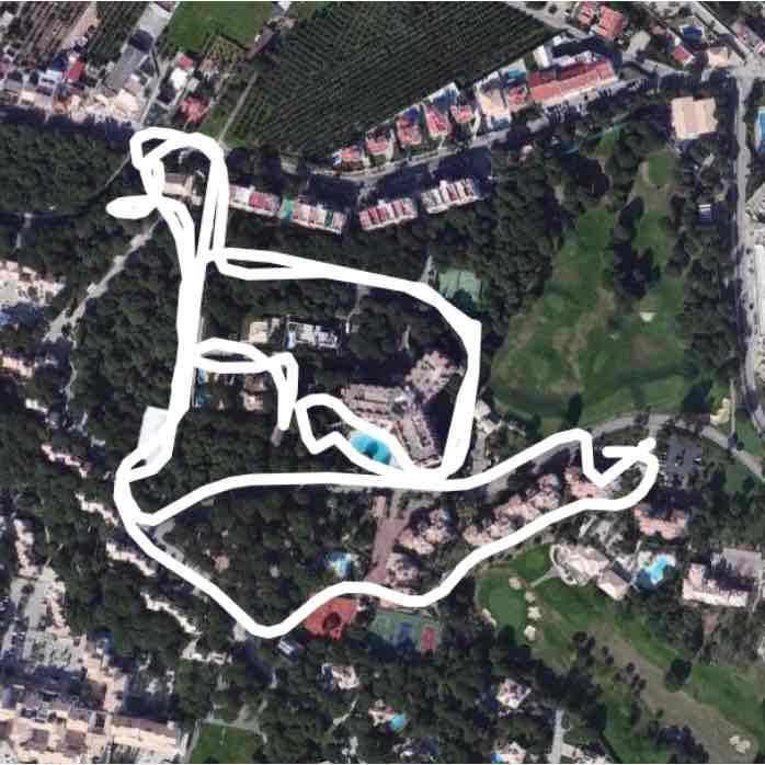 Cliff Pine walking route map in Albufeira