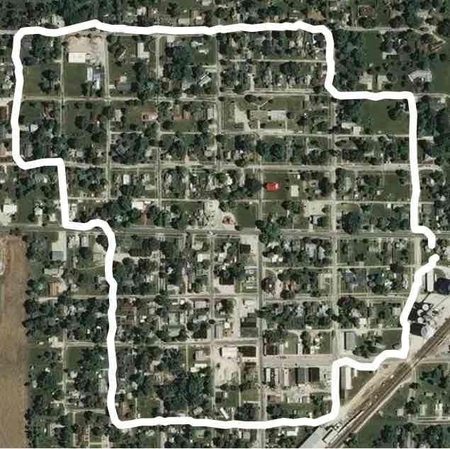 Findlay  walking route map in Findlay