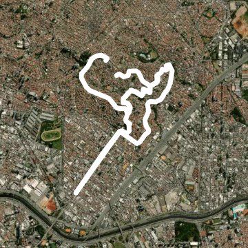 Maria village walking route map in Guarulhos