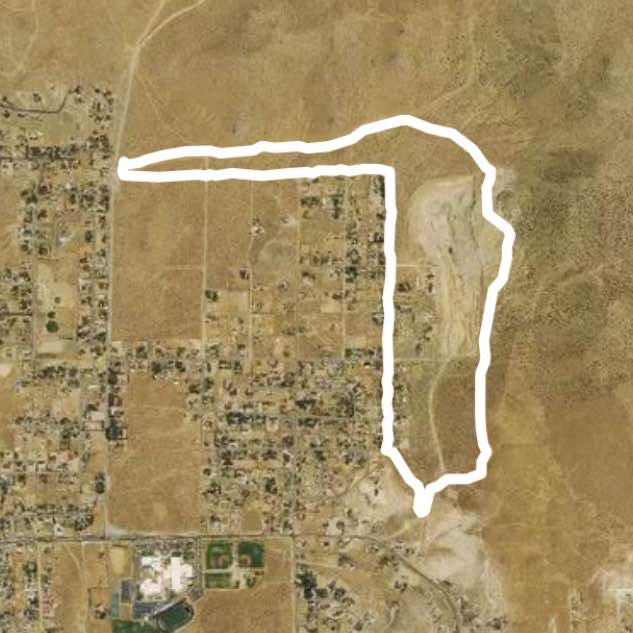 Quarry rd and Wigwam walking route map in Sun Valley