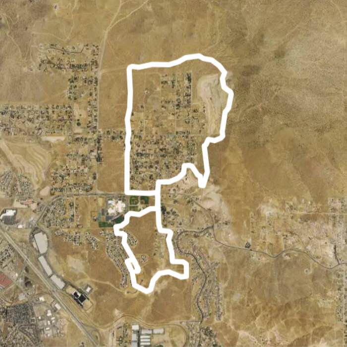 Golden Valley Loop walking route map in Sun Valley