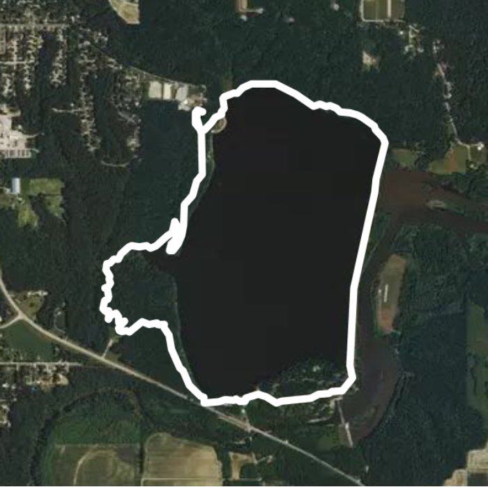 Lake Charleston red trail walking route map in Charleston