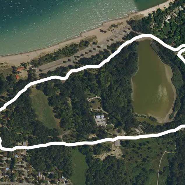 Canatara loop walking route map in Sarnia