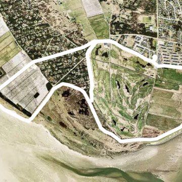 Römö in the morning walking route map in Rømø