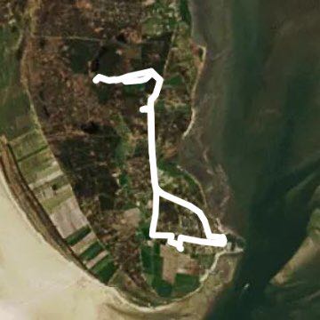 Römö forest walking route map in Rømø