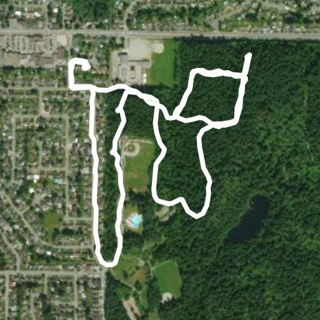 Mundy park school trail walking route map in Port Coquitlam