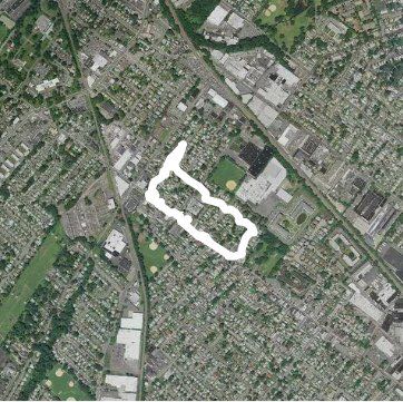 Van Houten Sergeant walking route map in Passaic