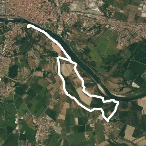 2 Fosche walking route map in Pavia