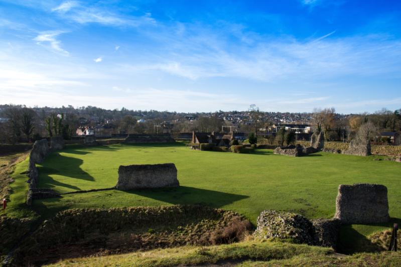 An Open-Ridge Walk: From Tring to Berkhamsted walking route map in Aldbury