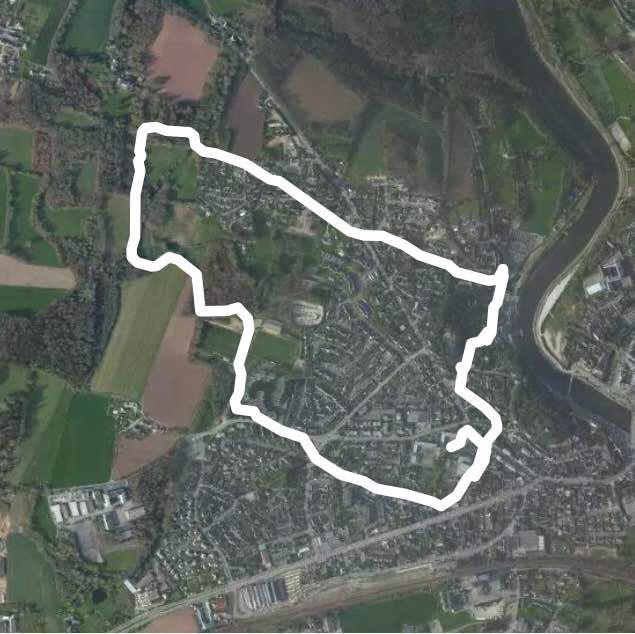 Ballade near saint caradec walking route map in Hennebont