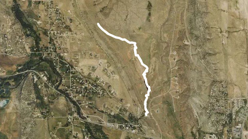Columna vertebral del diablo walking route map in Loveland, Colorado, Estados Unidos