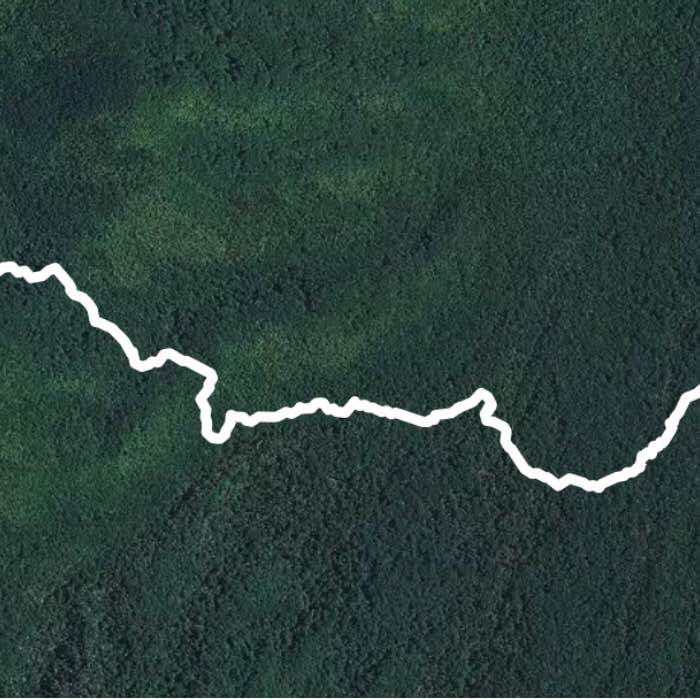 Henwallow Falls walking route map in Cosby