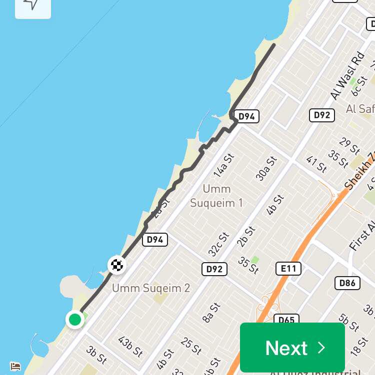 Jumeirah Beach Running Track Dubai, Emirate of Dubai, United Arab