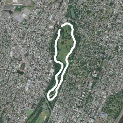 Branch brook park walking route map in Kearny