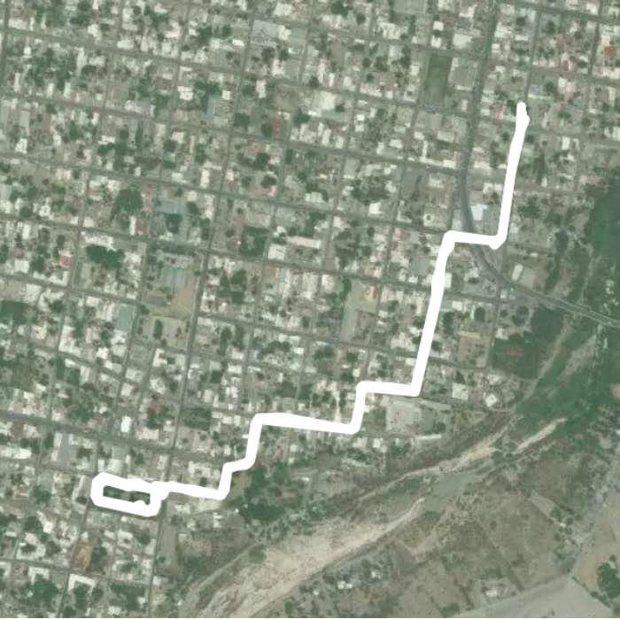 Pablo of the saints walking route map in Sabinas Hidalgo