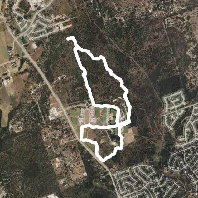 Williamson County Park walking route map in Round Rock