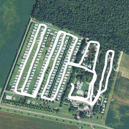 Homstead campground DE walking route map in Milton