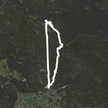 Hike to Ochsenkopf from the south side walking route map in Fichtelberg