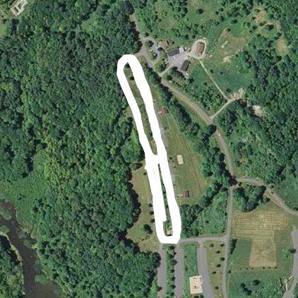 Frances Slocum Park walking route map in Harding