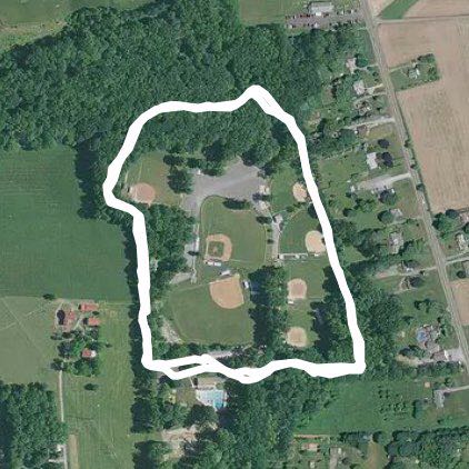 Laura Doerr Park walking route map in Cabot