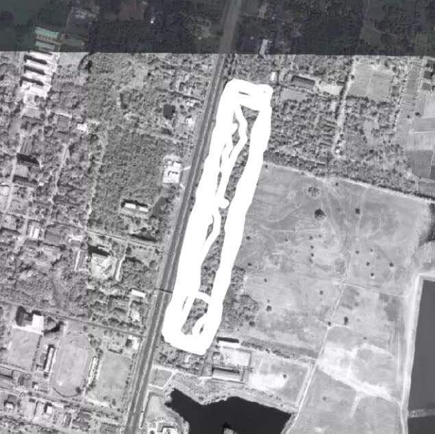 Bamboo Park walking route map in Nam Nao