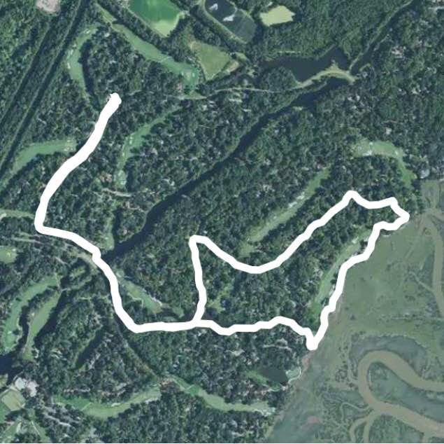 Marsh Tower walking route map in Skidaway Island