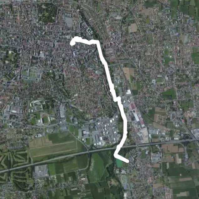 La Souse walking route map in Séméac