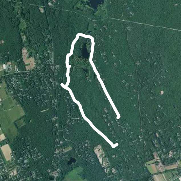 Hine walking route map in Wainscott