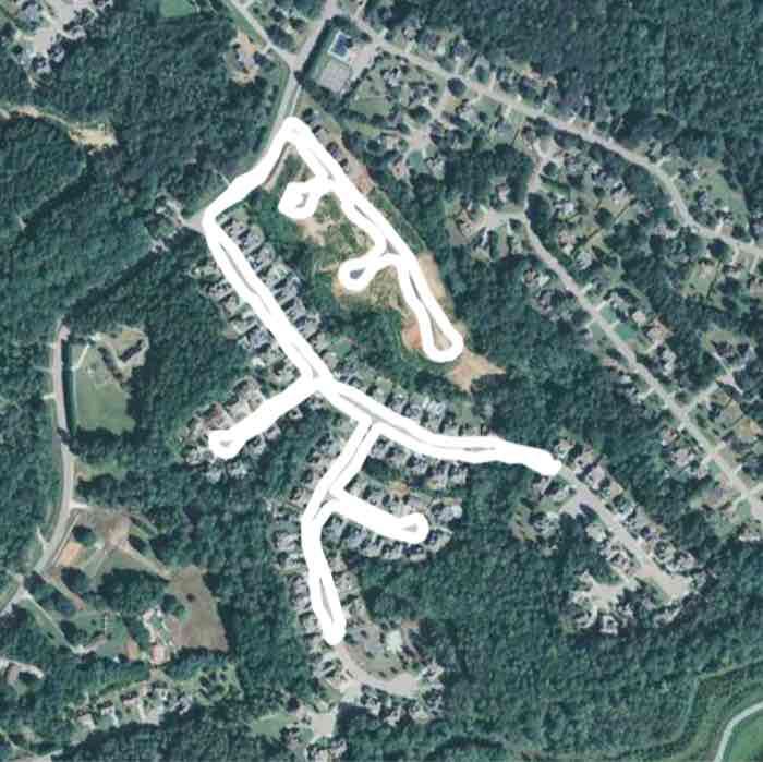 Mulberry Mountain View 3 walking route map in Hoschton