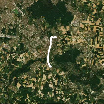 The Coudray -St Ger walking route map in Le Coudray-Montceaux