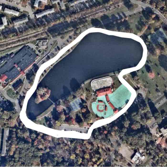 Roosevelt park 7 Mile walking route map in Woodbridge Township