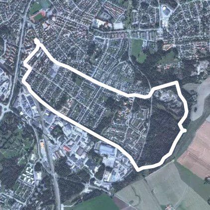 Sandhemsspåret walking route map in Trollhättan