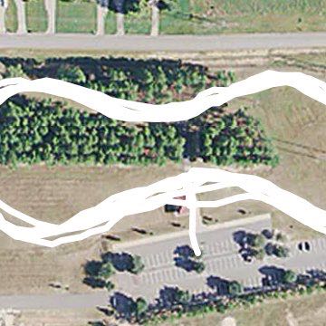 Freedom Park walking route map in Valdosta