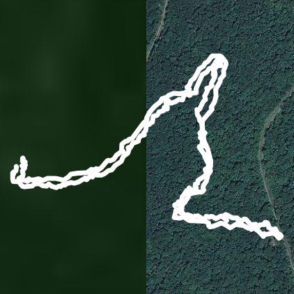 Skyline drive walking route map in Huntly