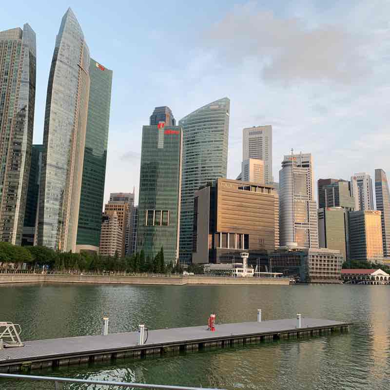 Marina Bay walking route map in Singapura