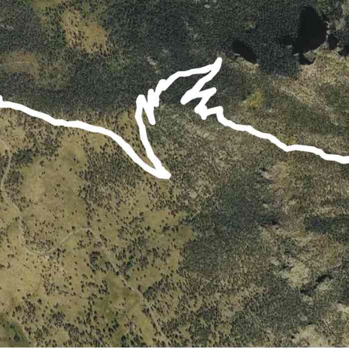 Deer Mountain RMNP walking route map in Estes Park