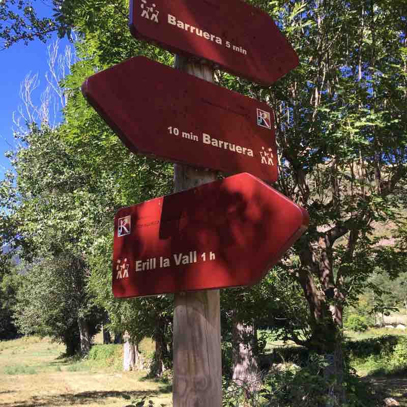 Inner - Erill la Vall - Boí - Inner walking route map in Durro