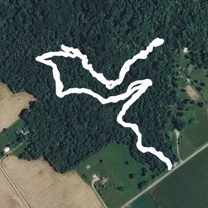 Nine Penny Nature Preserve walking route map in Charlestown