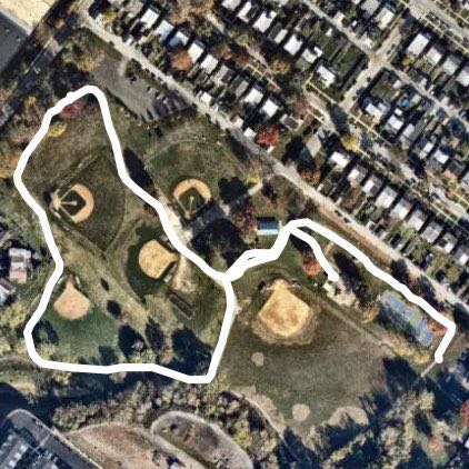 Sutcliffe park walking route map in Lafayette Hill