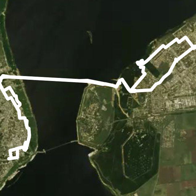 Cycling walking route map in Ulyanovsk