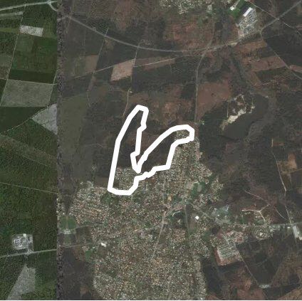 Pines and undergrowth walking route map in Saint-Jean-d'Illac