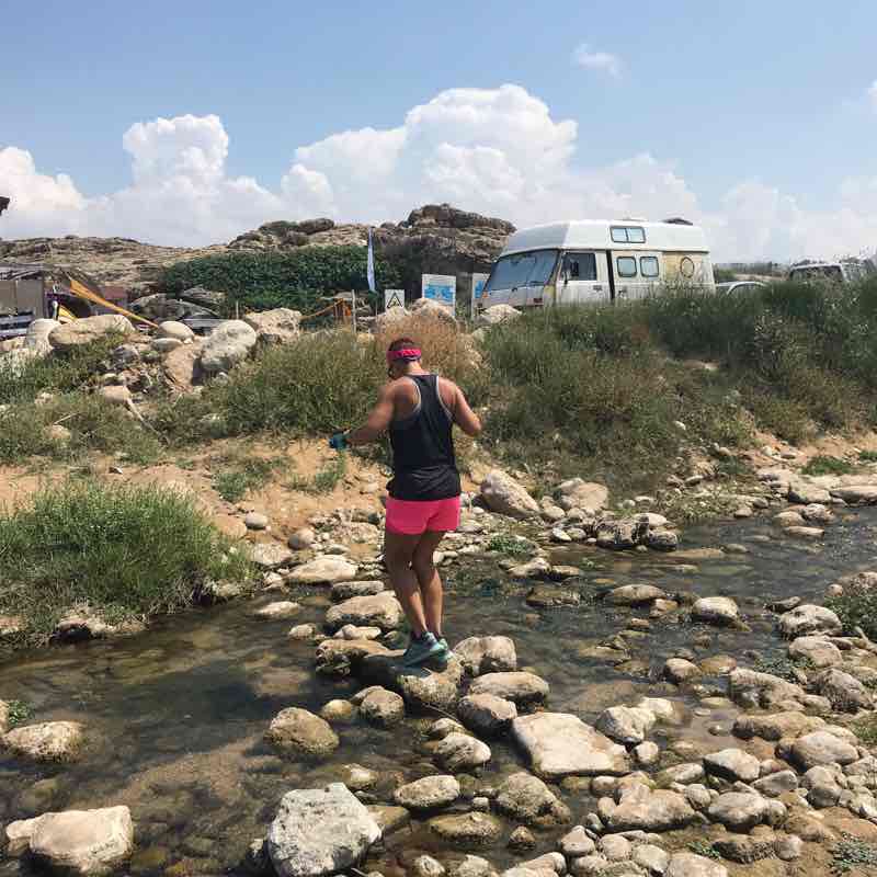 Half marathon distance walking route map in Chlorakas