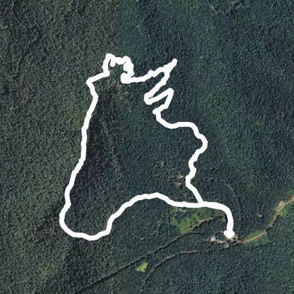 Crabtree Falls walking route map in Marion