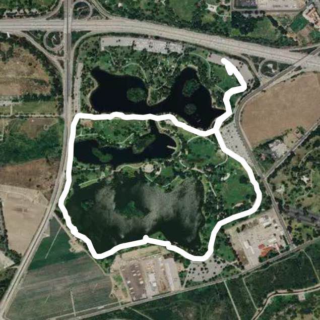 Add lake whittier walking route map in Whittier