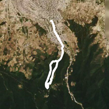 Alangdareh walking route map in Gorgan