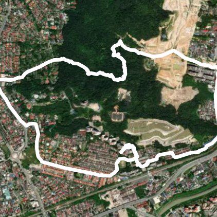 Gasing Trail PJ-KL walking route map in Petaling Jaya