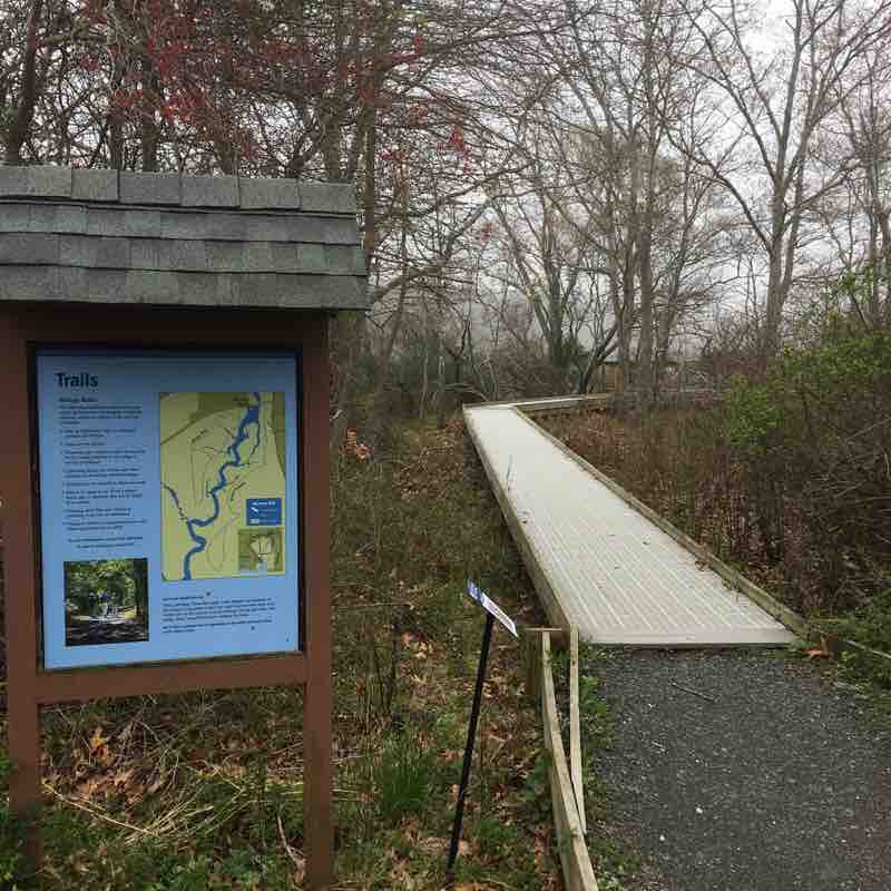 Wertheim NWR (White Oak Long) walking route map in Mastic